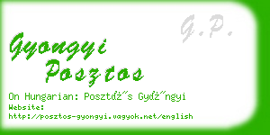 gyongyi posztos business card