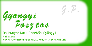gyongyi posztos business card
